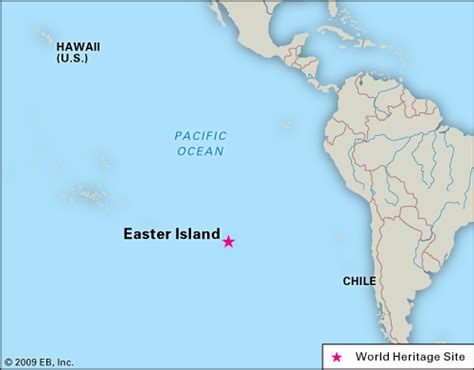 easter island chile world map